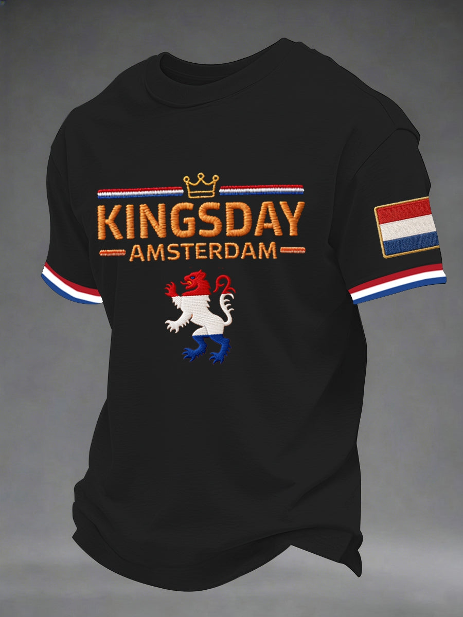 Heren T-shirt met korte mouwen voor Koningsdag