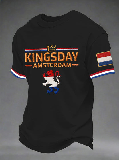 Heren T-shirt met korte mouwen voor Koningsdag