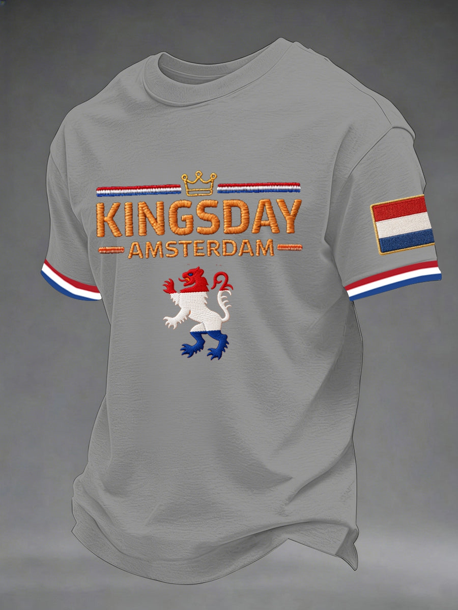 Heren T-shirt met korte mouwen voor Koningsdag