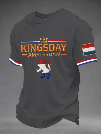 Heren T-shirt met korte mouwen voor Koningsdag