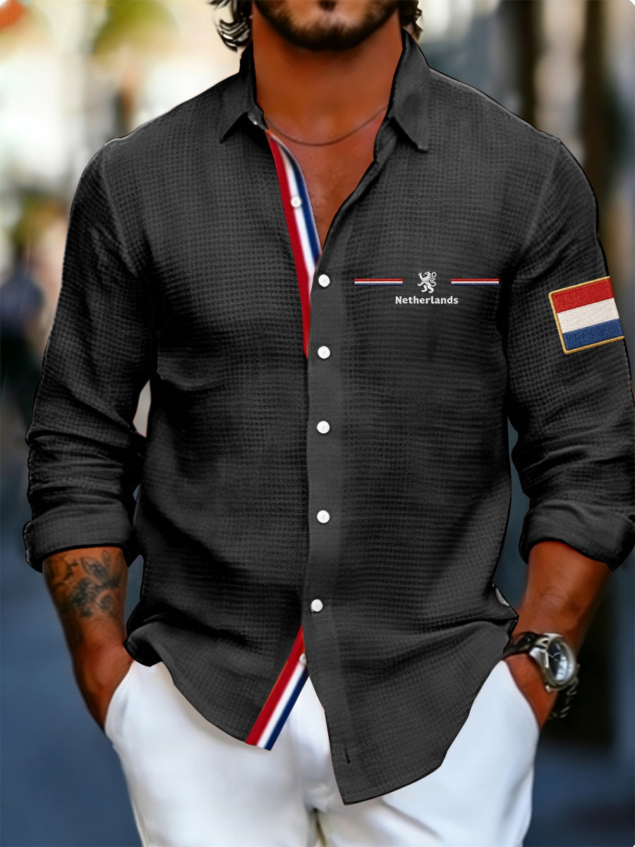 Heren Koningsdag Wafelshirt