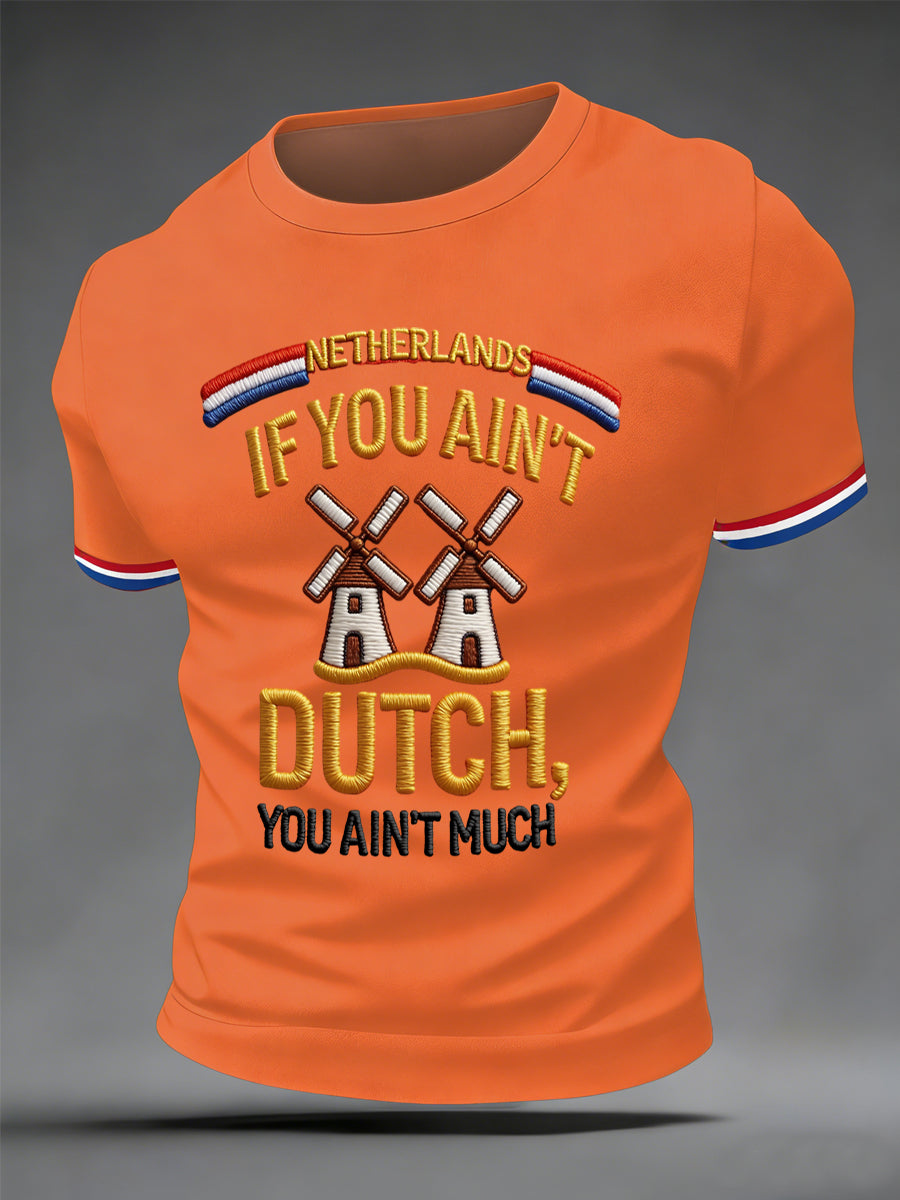 Heren Nederland Trots Print Casual T-shirt