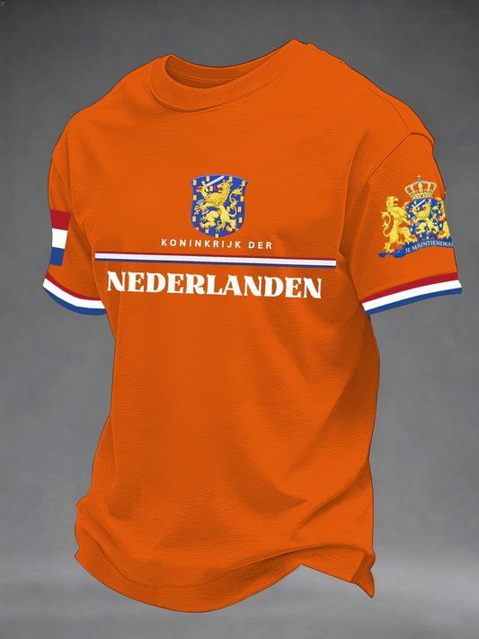 T-shirt met korte mouwen voor heren Koningsdag