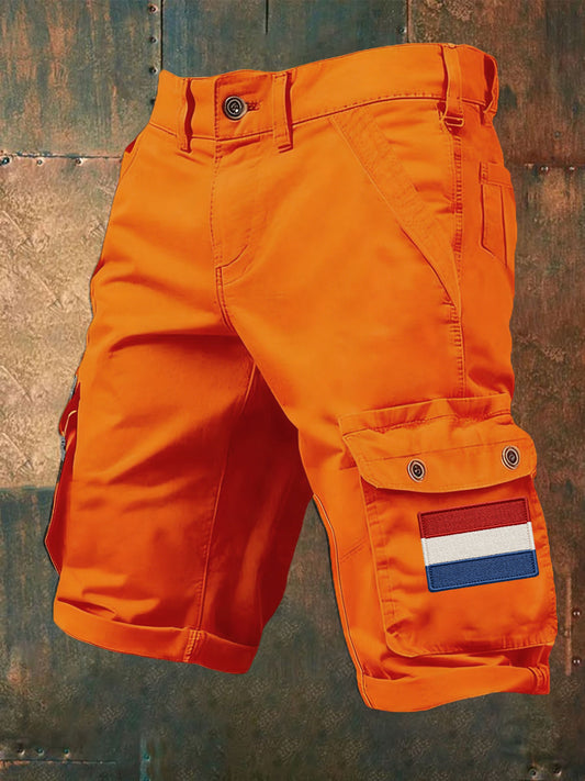 Heren Nederlandse vlag print casual shorts