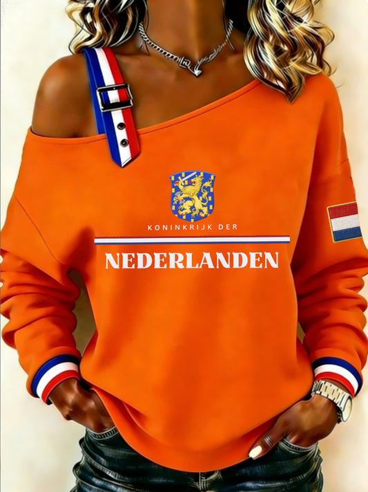 Dames Koningsdag-sweatshirt