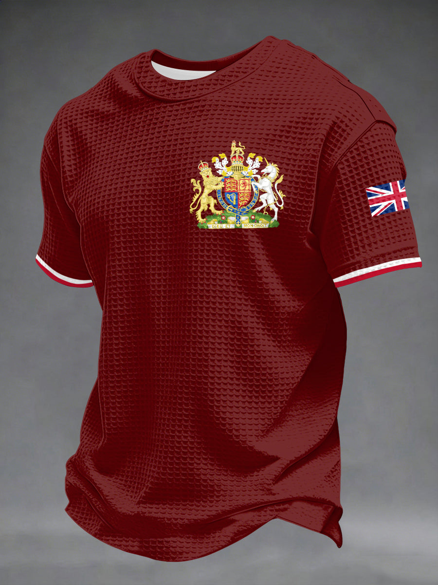 Men's UK Printed Waffle Short Sleeve