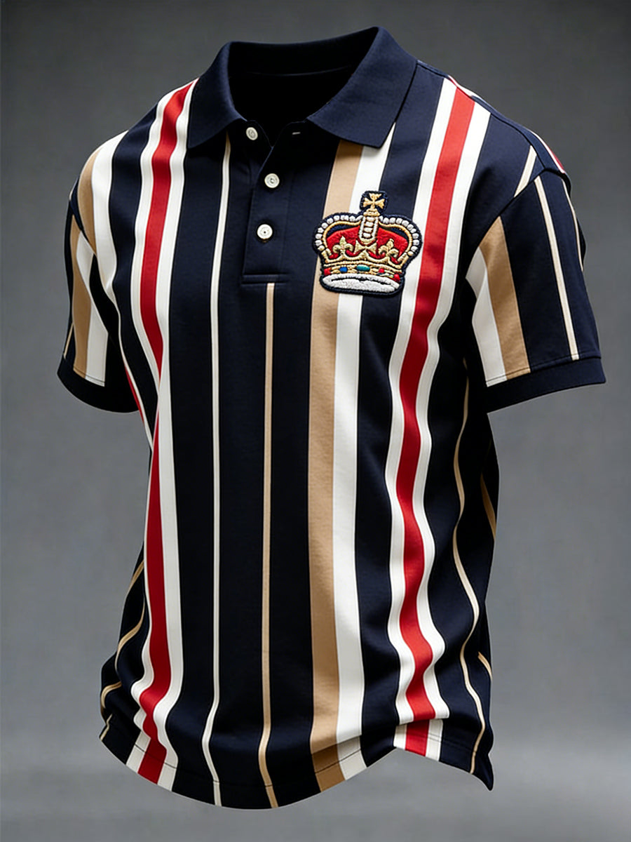 Men's Casual Striped Print Shirt