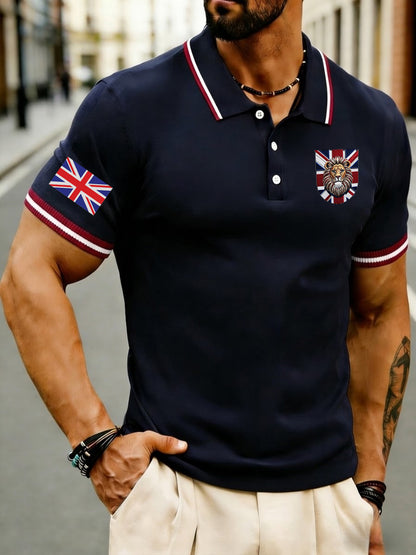 Men's Vintage England Flag Lion Casual Shirt