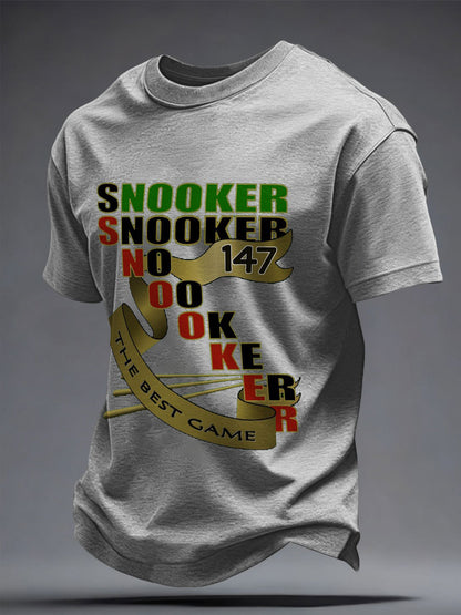 Men's Snooker Lover Printed T-shirt