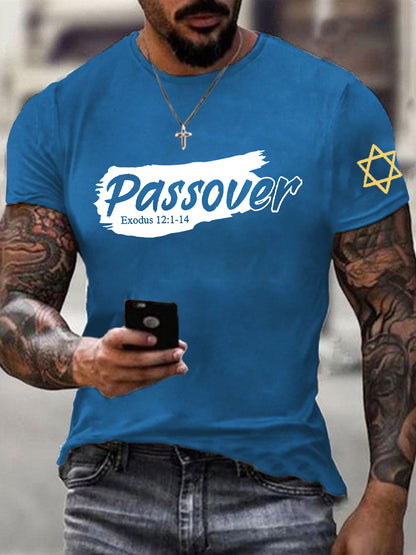 Men's Passover Printed Short Sleeve T-shirt
