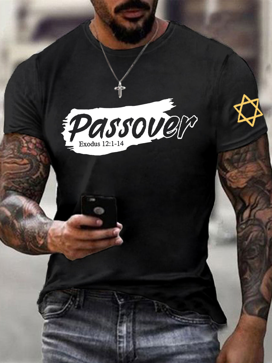 Men's Passover Printed Short Sleeve T-shirt