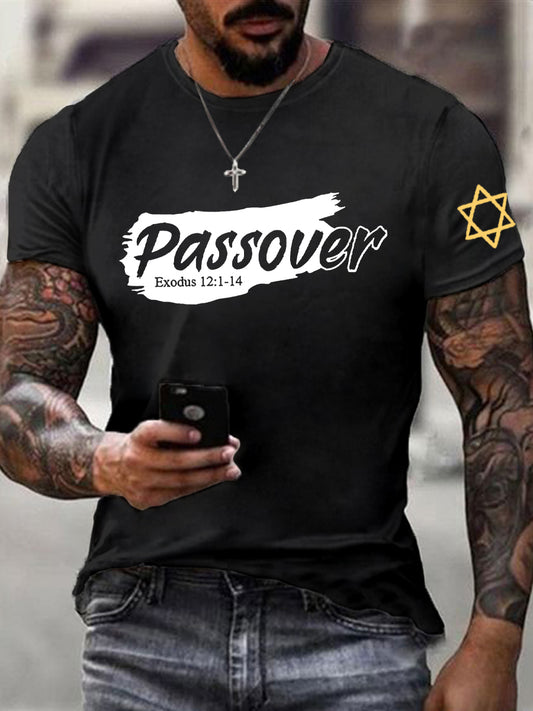 Men's Passover Printed Short Sleeve T-shirt