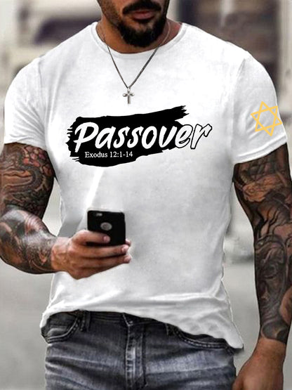 Men's Passover Printed Short Sleeve T-shirt