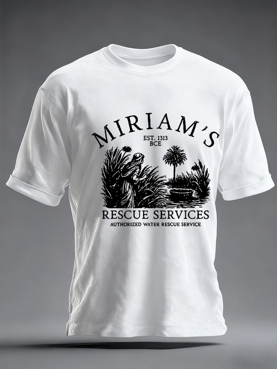 Men's Passover Funny Miriam's Rescue Services  Short Sleeve T-shirt