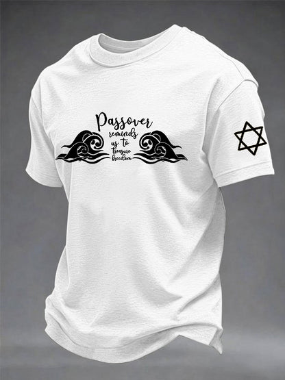 Men's Passover Printed Short Sleeve T-shirt