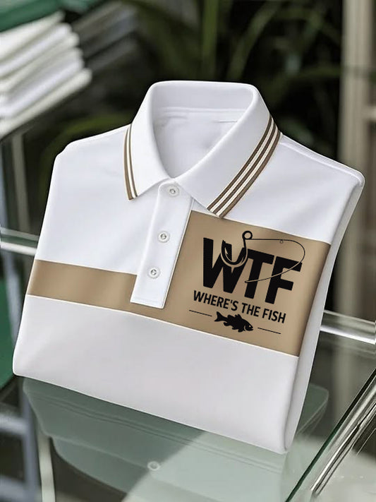 Men's WTF Where's The Fish Printed Shirt