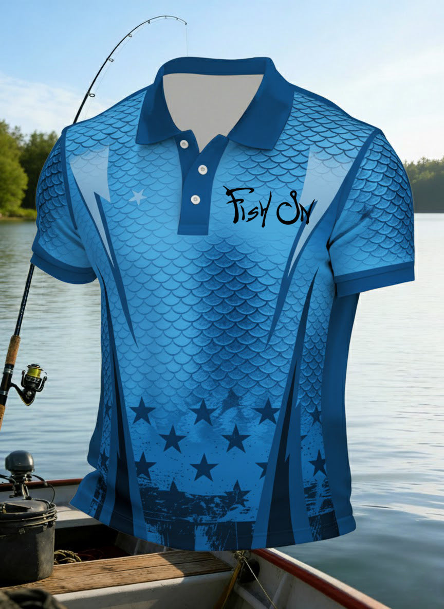 Men's Fishing Printed Shirt