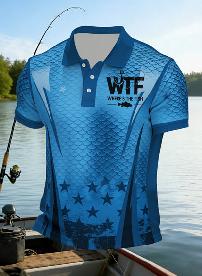 Men's WTF Where's The Fish Printed Shirt