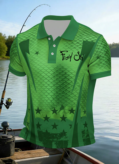 Men's Fishing Printed Shirt