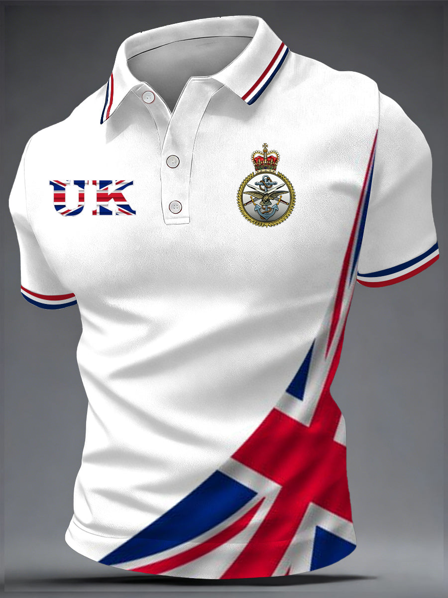 Men's British Style Printed Shirt