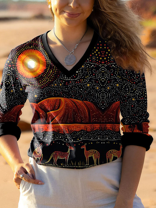 Women's AU Aboriginal Art Printed Tops
