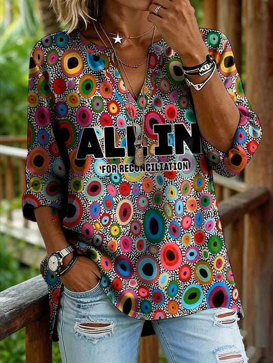 Women's AU Aboriginal Art Printed Tops