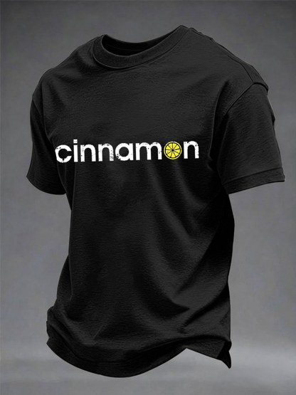 Men's Lemon Roses Music Lover Printed imitation cotton short-sleeved T-shirt