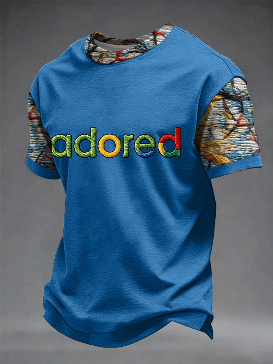 Men's Lemon Roses Music Lover Printed short sleeves t-shirt