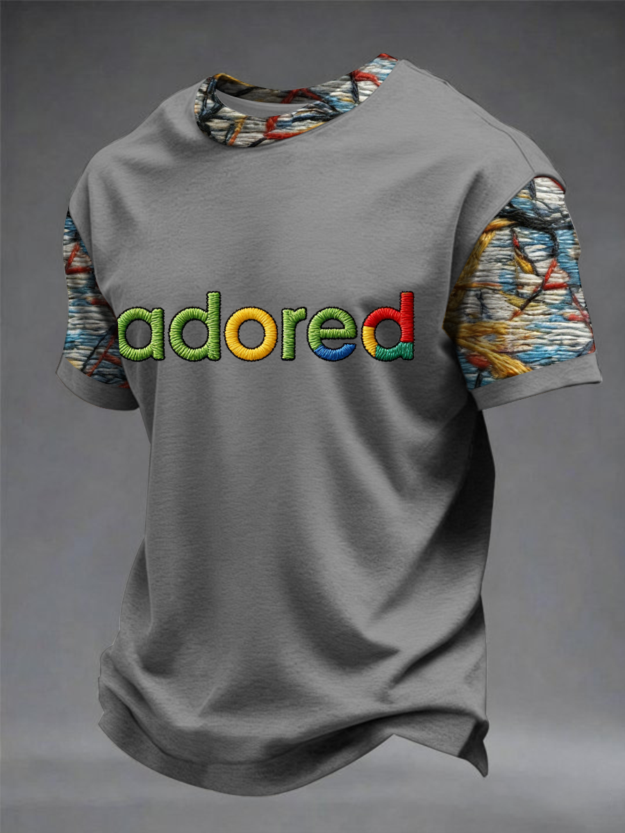Men's Lemon Roses Music Lover Printed short sleeves t-shirt