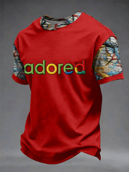 Men's Lemon Roses Music Lover Printed short sleeves t-shirt