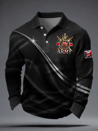 Men's British Army Long Sleeve Polo