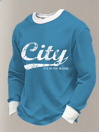 Men's City It's In The Blood Waffle Long Sleeve T-Shirt