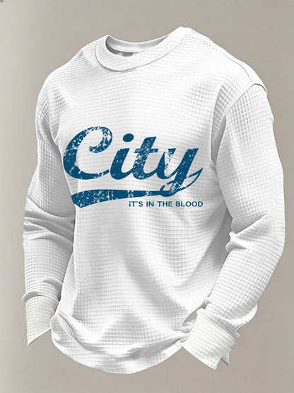 Men's City It's In The Blood Waffle Long Sleeve T-Shirt