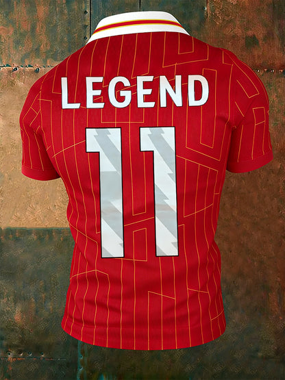 Men's Legend 11 Print Gift For Soccer Fans Casual Polo