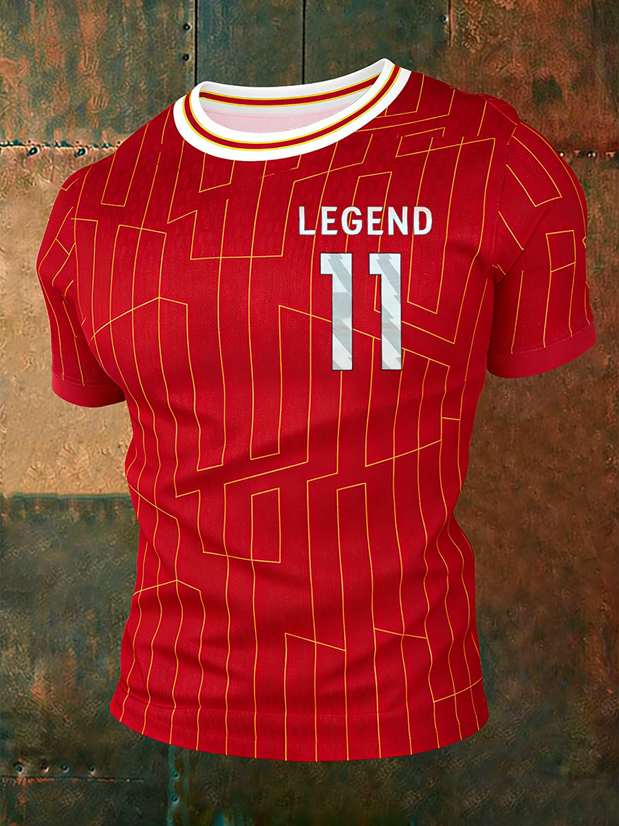 Men's Legend 11 Print Gift For Soccer Fans Casual Tee