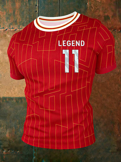 Men's Legend 11 Print Gift For Soccer Fans Casual Tee