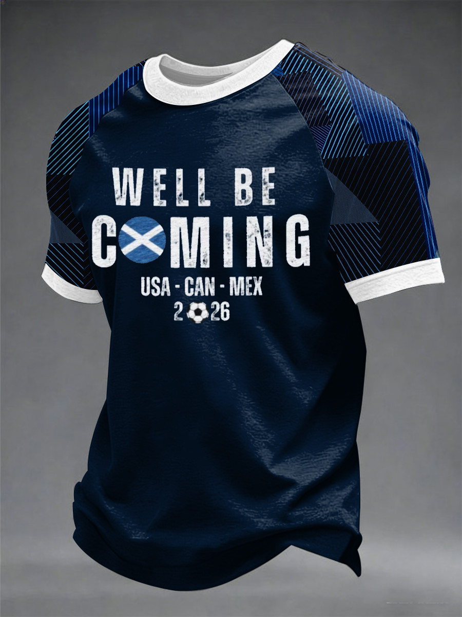 Men's UK Football Lover Scotland Printed short sleeve t-shirt