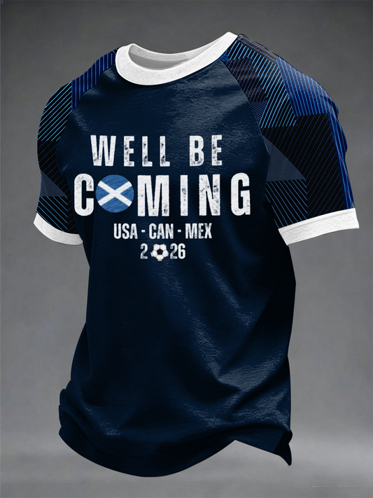 Men's UK Football Lover Scotland Printed short sleeve t-shirt
