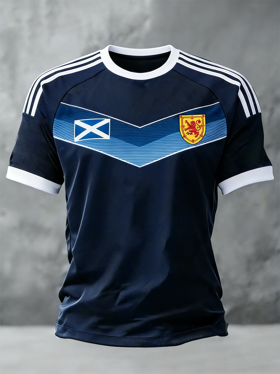 Men's UK Football Lover Scotland Printed short sleeve t-shirt