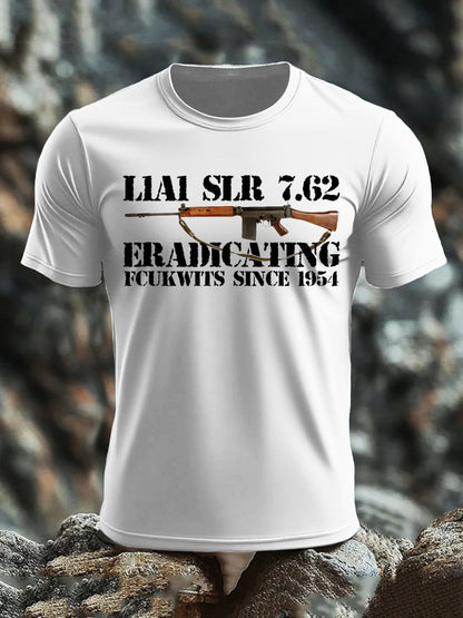 Men's British Veteran imitation cotton short-sleeved T-shirt