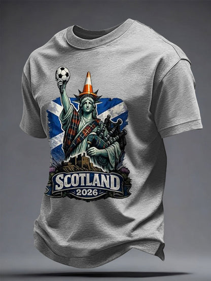 Men's Scotland Football Lover Printed T-shirt