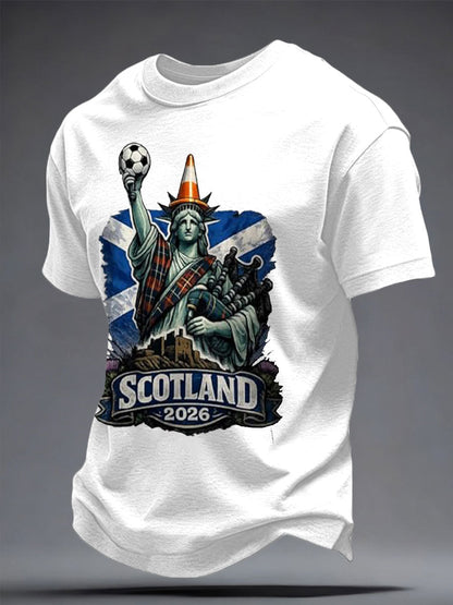 Men's Scotland Football Lover Printed T-shirt