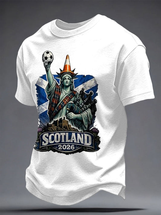 Men's Scotland Football Lover Printed T-shirt