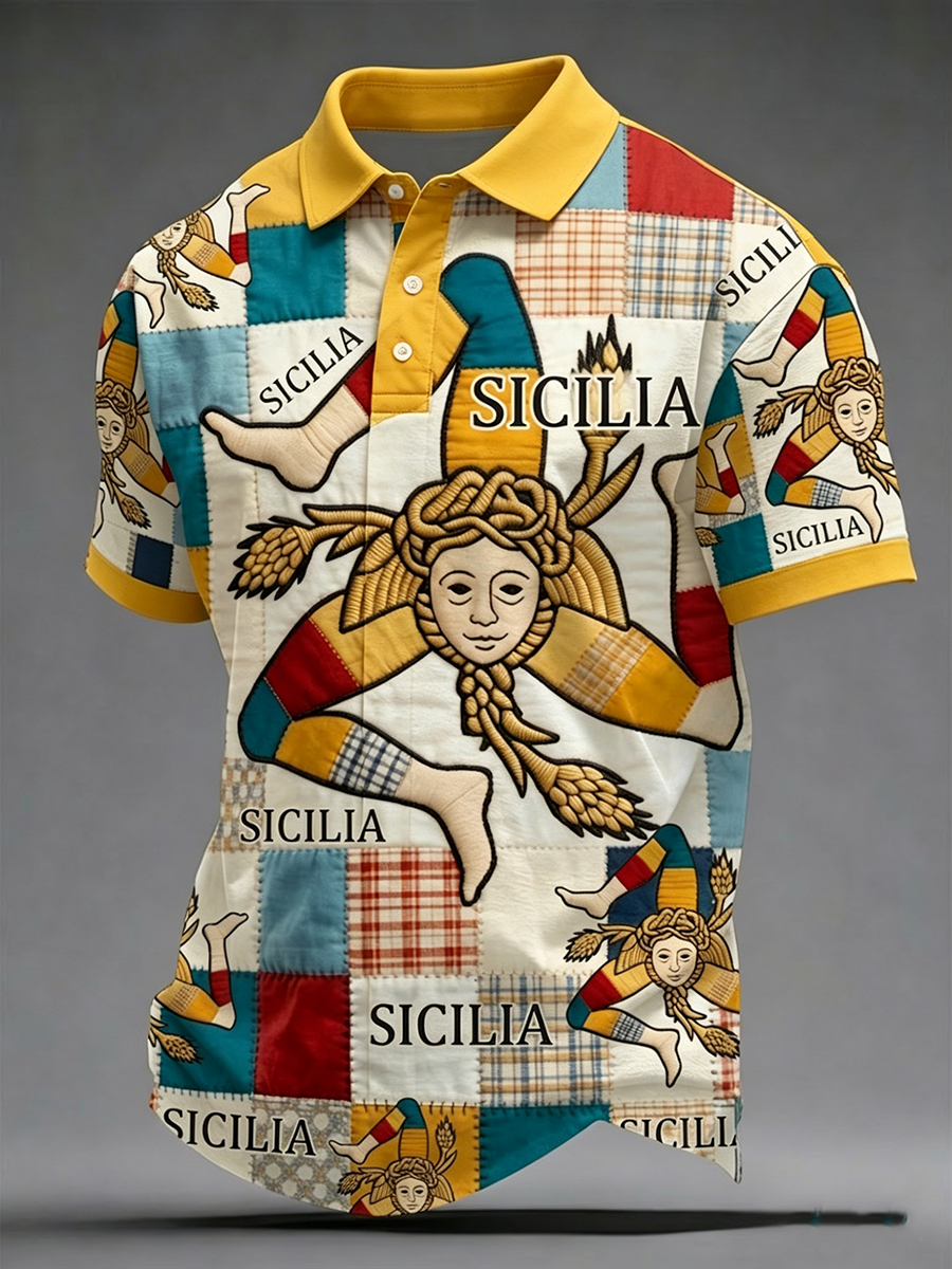 Camicia Sicilia Trinacria da uomo