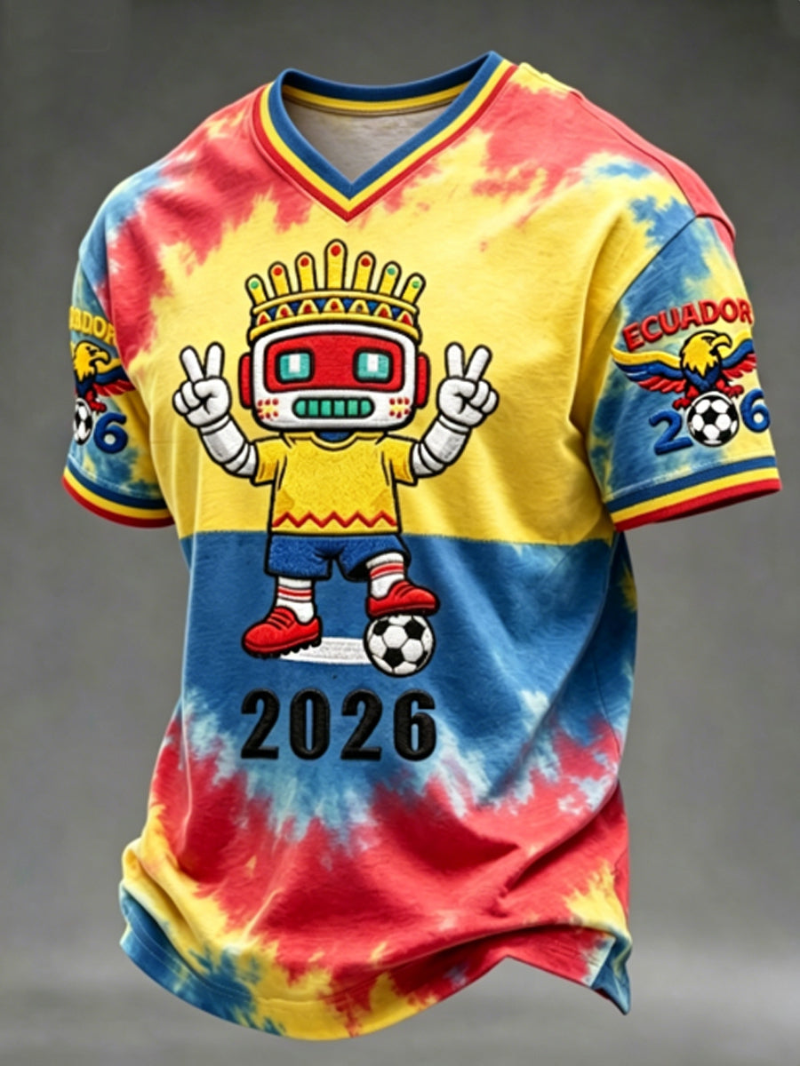 Men's ECUADOR 2026 Football V-neck T-shirt