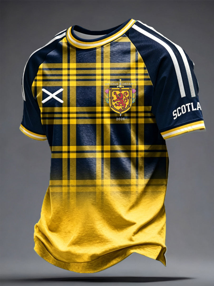 Men's UK Football Lover Scotland Printed short sleeve t-shirt