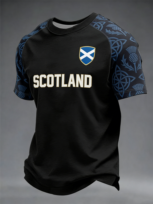 Men's UK Football Lover Scotland Printed short sleeve t-shirt