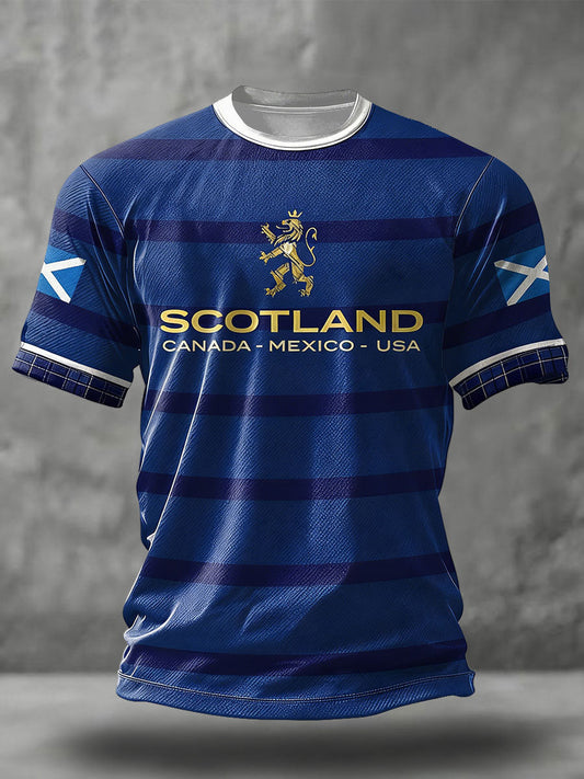 Men's Scotland Football Lover Printed T-shirt