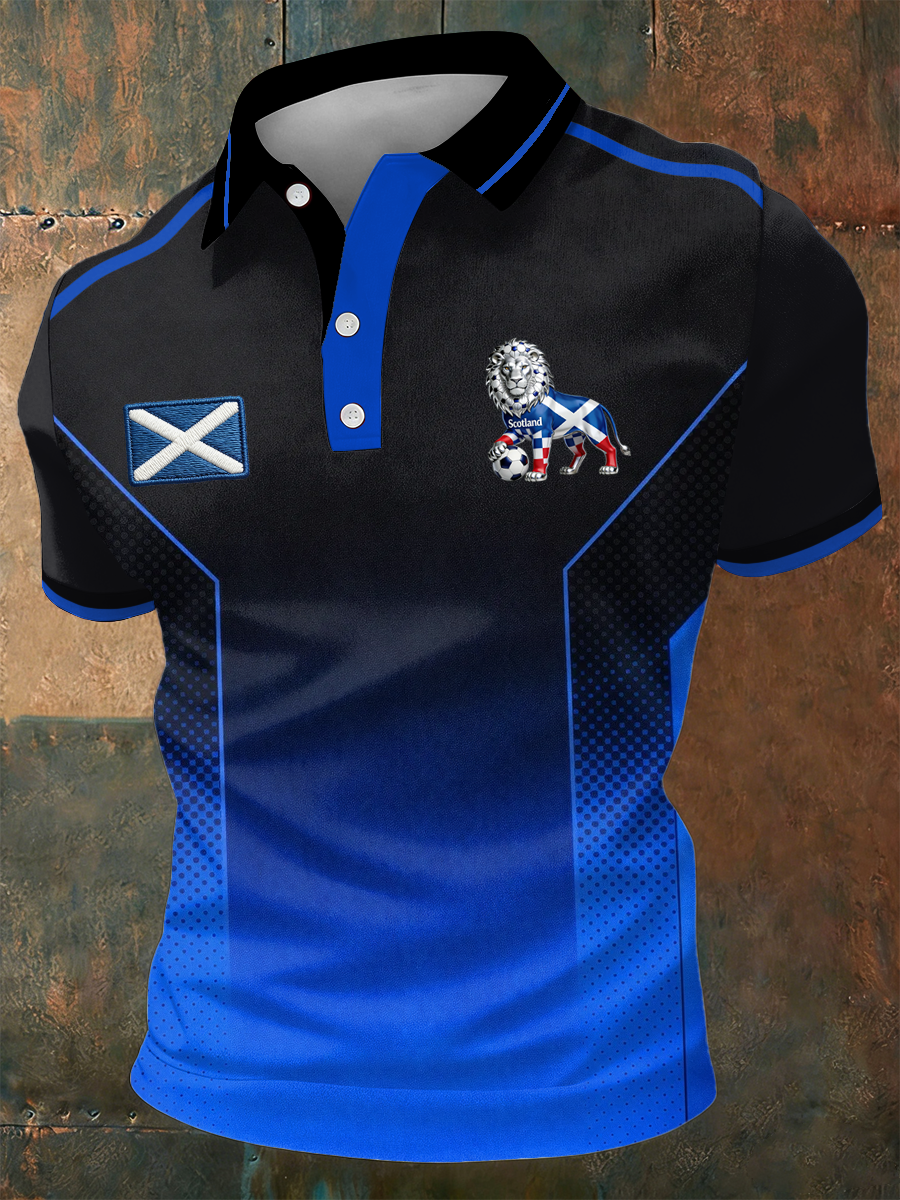 Men's UK Football Lover Scotland Printed polo shirt