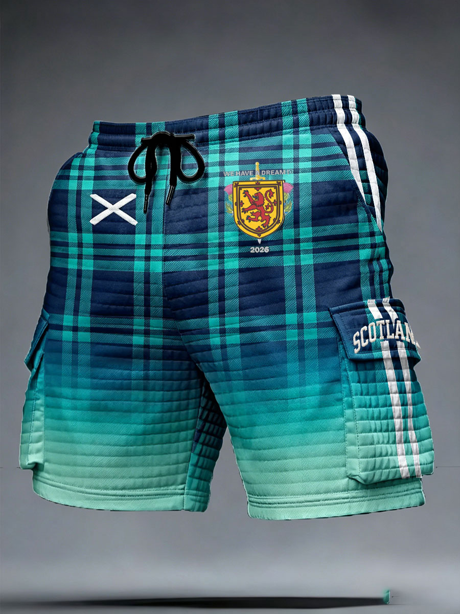 Men's UK Football Lover Scotland Printed plaid shorts